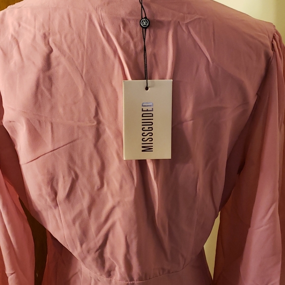 NWT Missguided Pink milkmaid mini dress - Picture 3 of 6